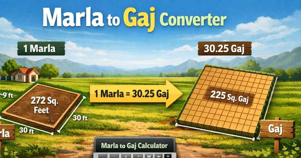 Marla to Gaj Converter