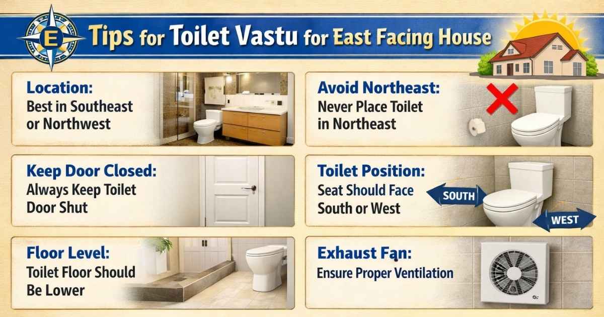 Tips for Toilet Vastu for East Facing House